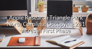 Apple Research Triangle Park North Carolina: Occupying 281 Acres in First Phase