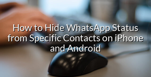 How to Hide WhatsApp Status from Specific Contacts on iPhone and Android